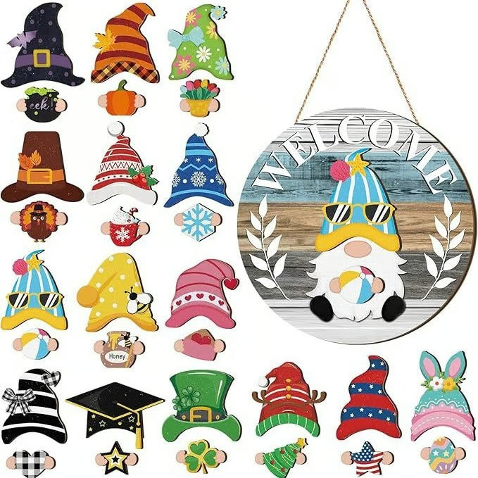 Interchangeable Year-Round Welcome Gnome