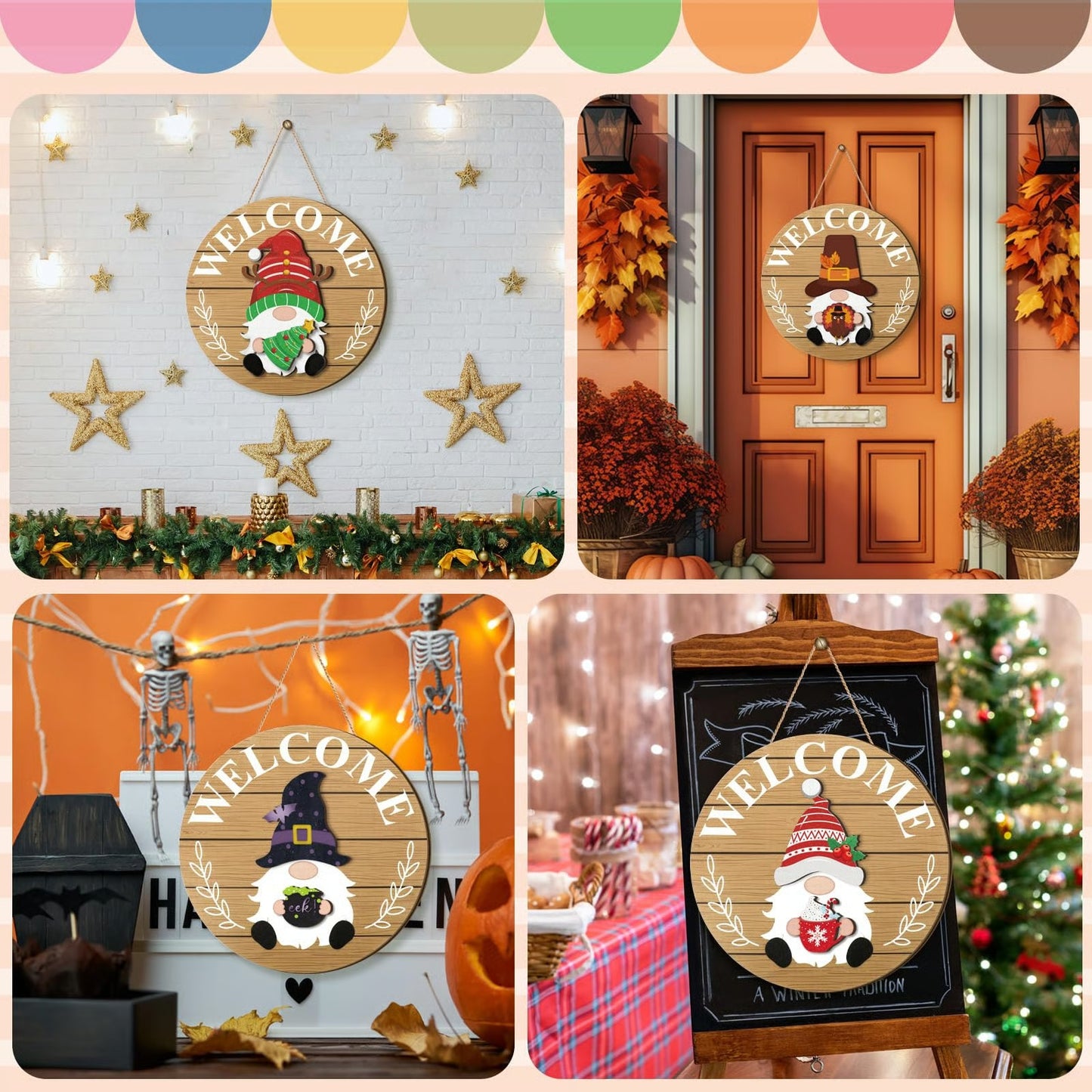 Interchangeable Year-Round Welcome Gnome