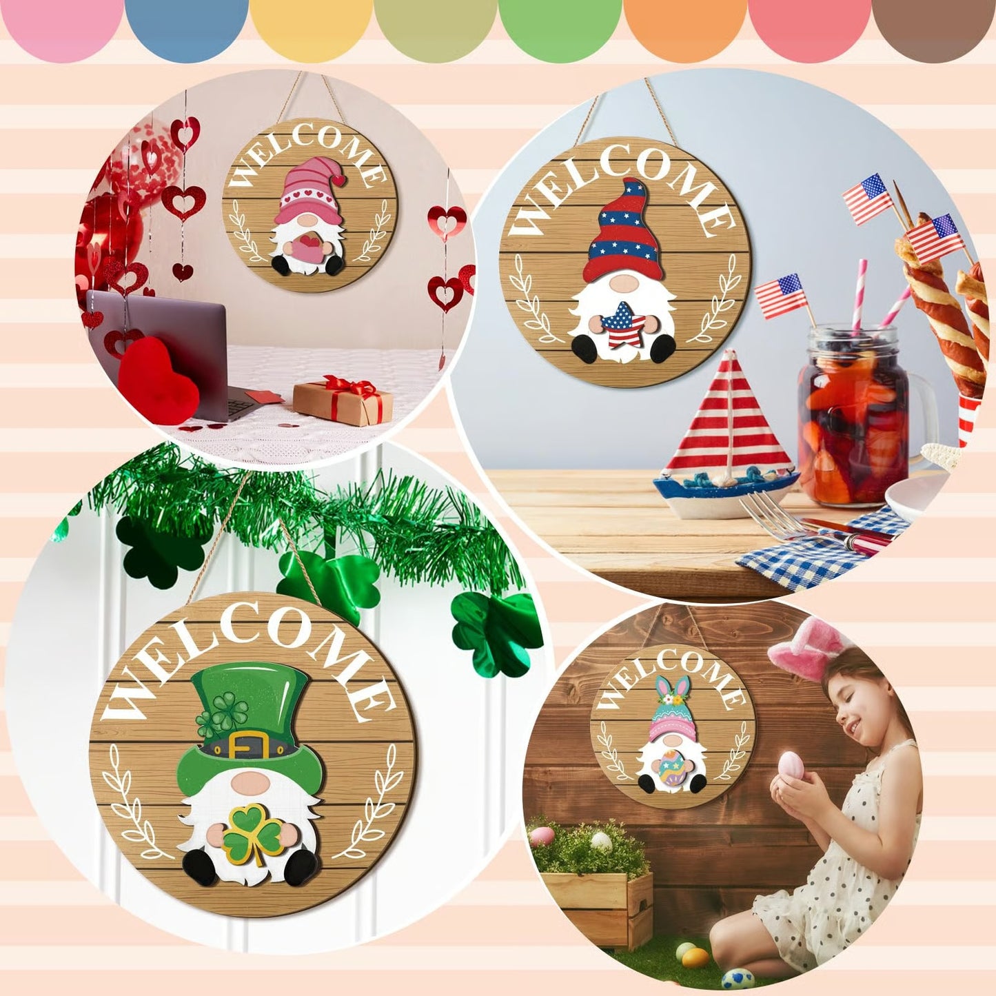 Interchangeable Year-Round Welcome Gnome