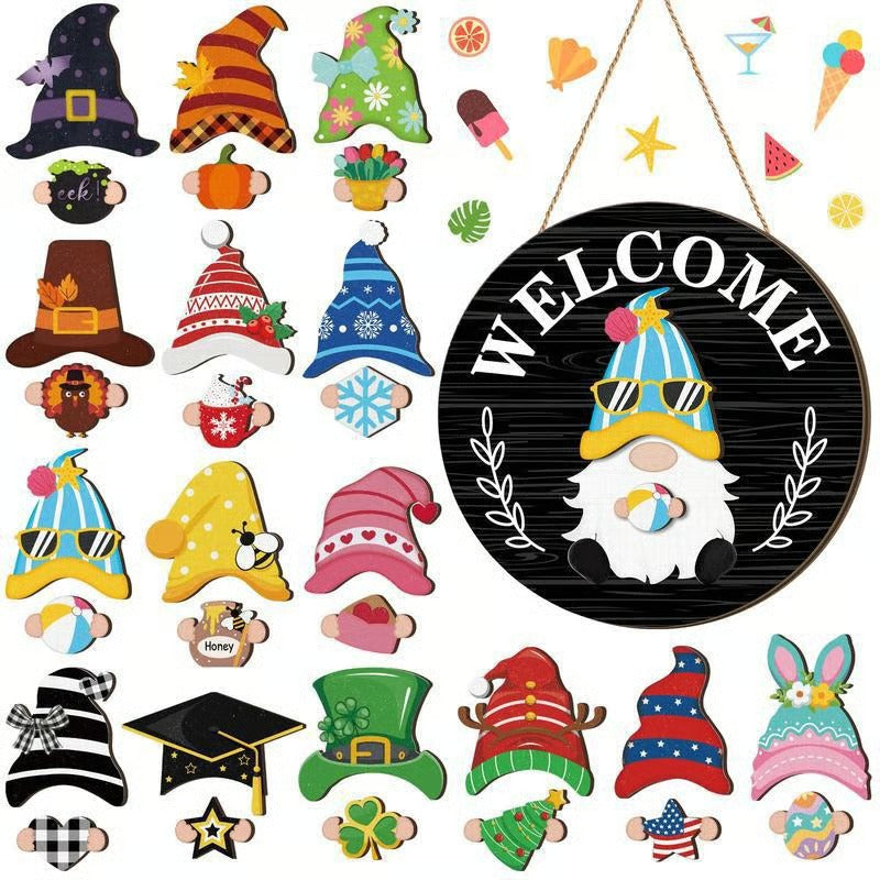 Interchangeable Year-Round Welcome Gnome