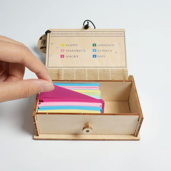 Handmade Wooden Bible Verses Box - Daily Bible Verses