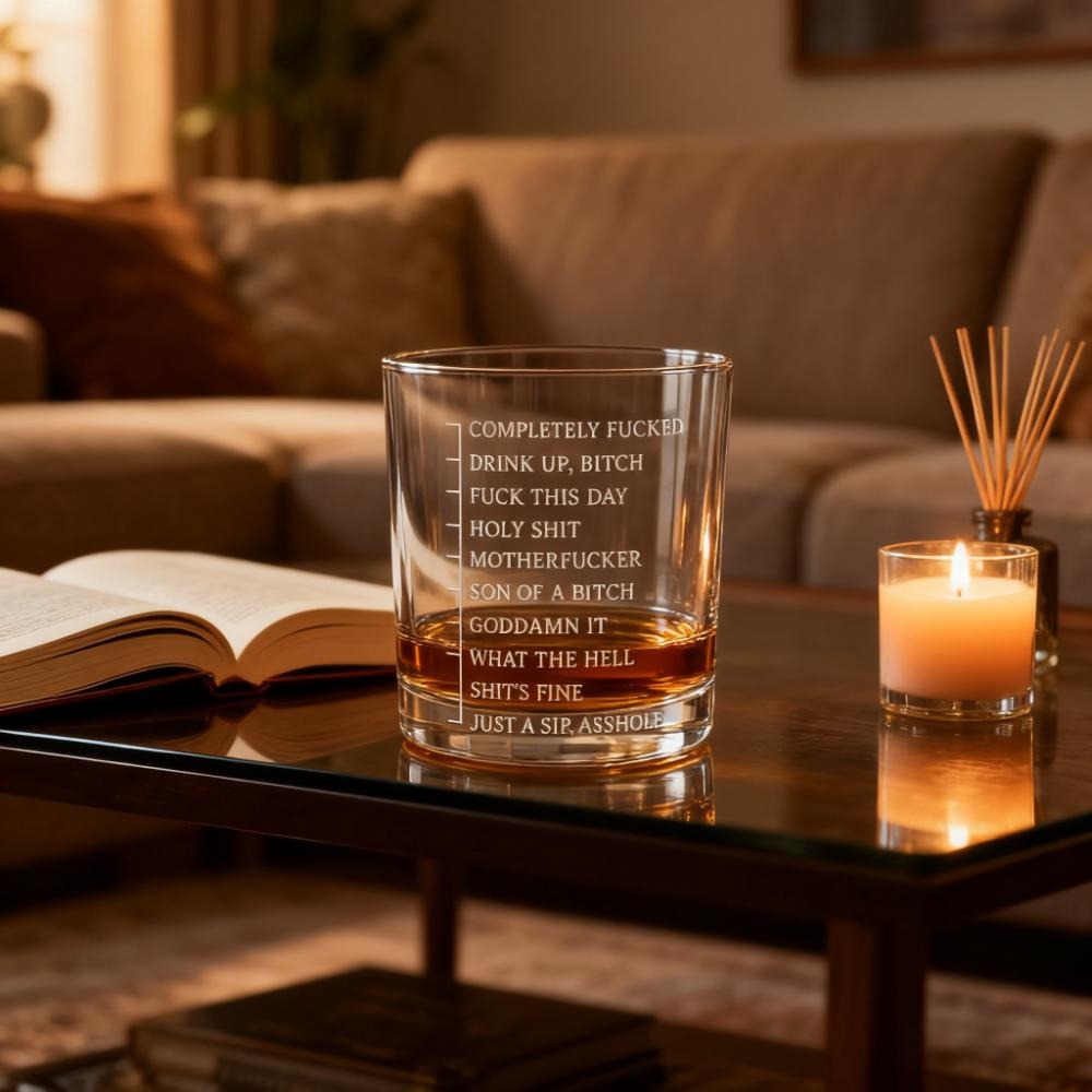 Humorous Whiskey Glass