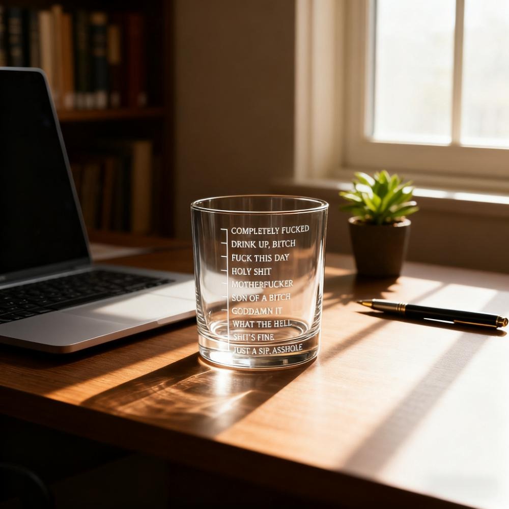 Humorous Whiskey Glass