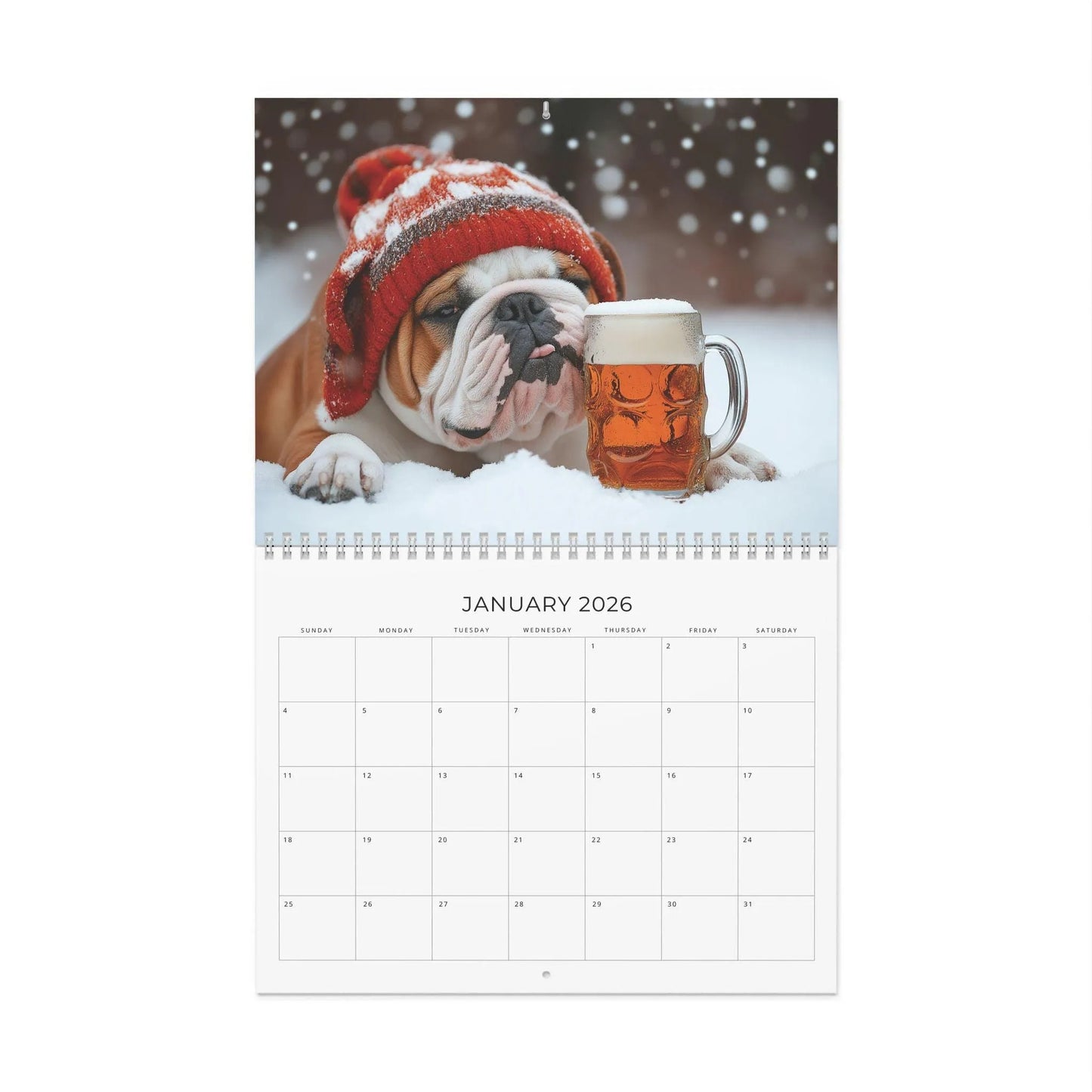 Bull Dogs and Beer 2026 Calendar
