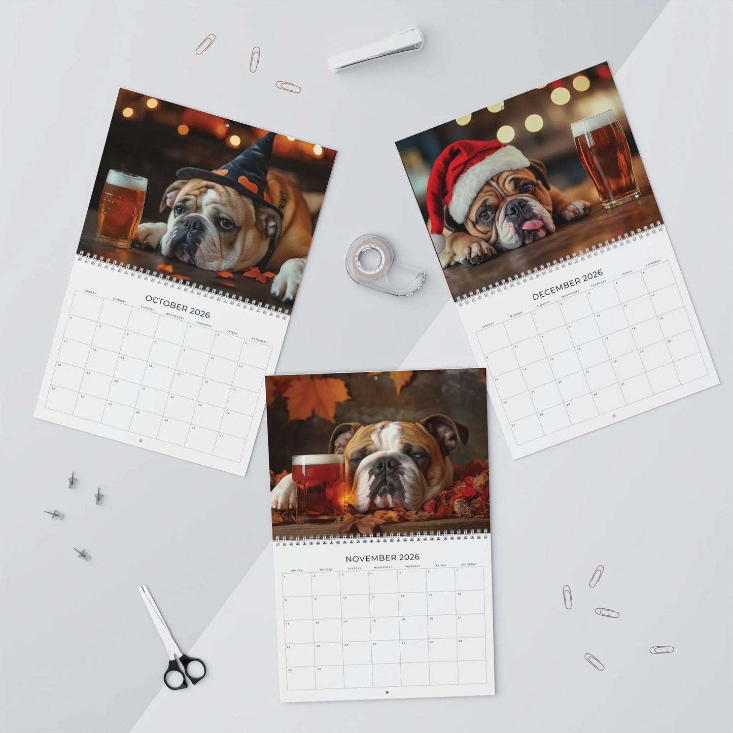 Bull Dogs and Beer 2026 Calendar