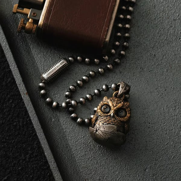 Handmade Owl Fidget Pendant