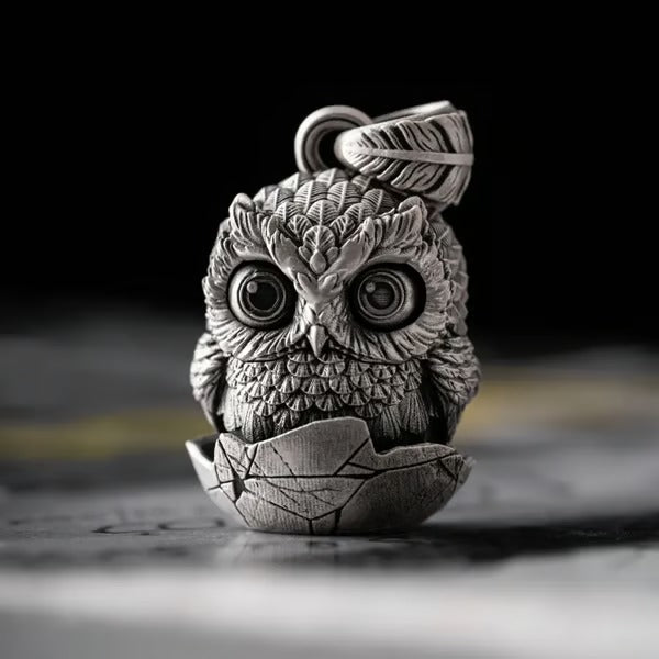 Handmade Owl Fidget Pendant