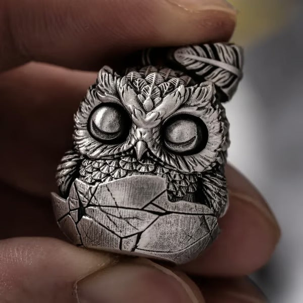 Handmade Owl Fidget Pendant