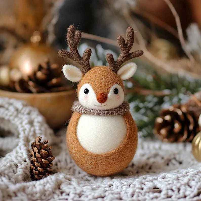 Handmade Felt Reindeer Doll