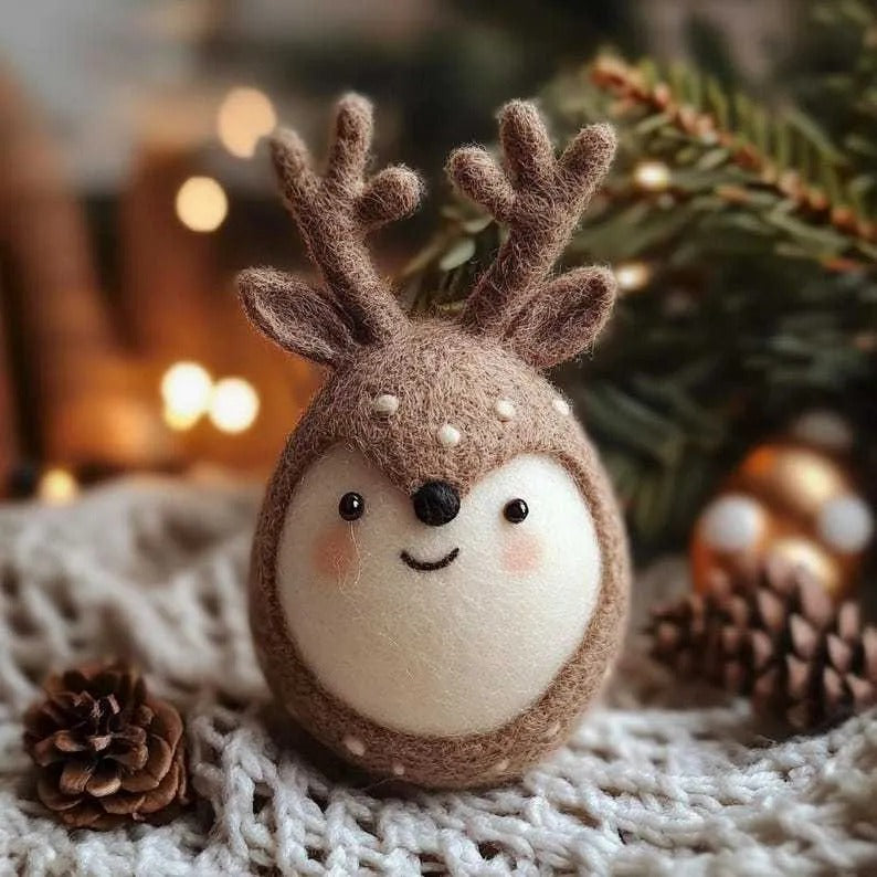 Handmade Felt Reindeer Doll