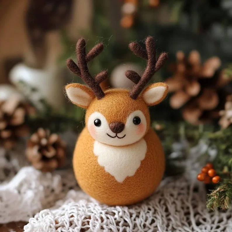 Handmade Felt Reindeer Doll