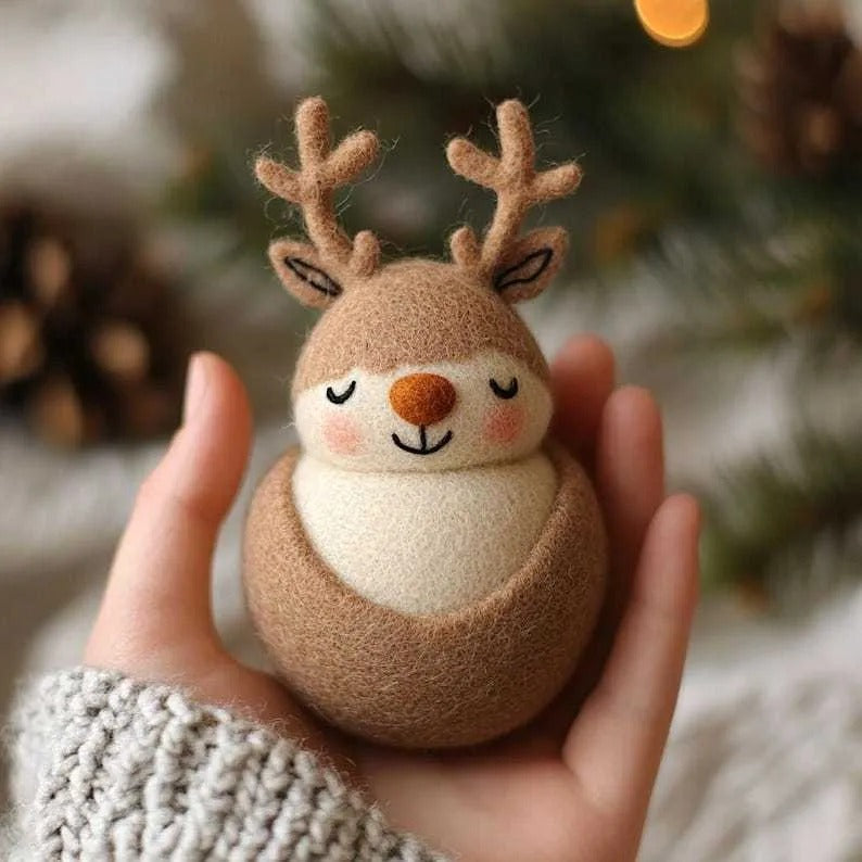 Handmade Felt Reindeer Doll