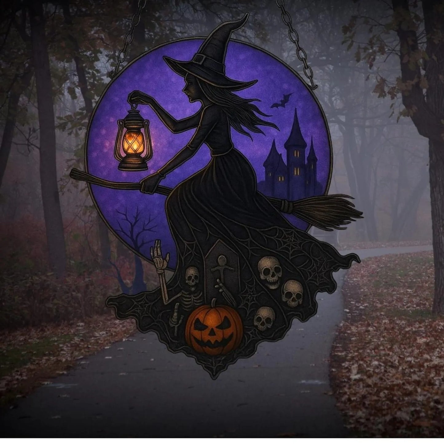 Witch Lantern Acrylic Suncatcher
