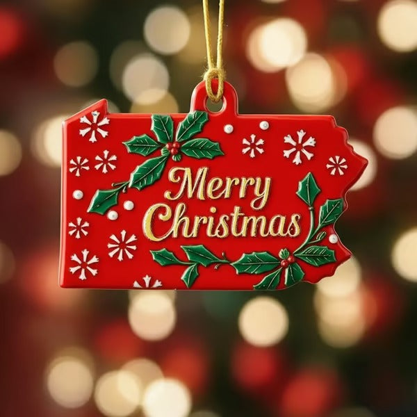 State Pride Christmas Ornament β Holiday Cheer with Local Flair