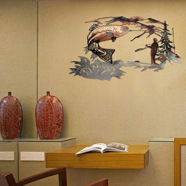 Rustic Style Wild Animals Metal Wall Decoration Art