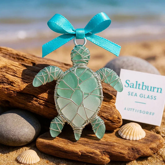 Handmade Sea Glass Ocean Ornament