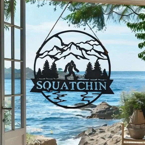 Welcome Bigfoot Metal Sign