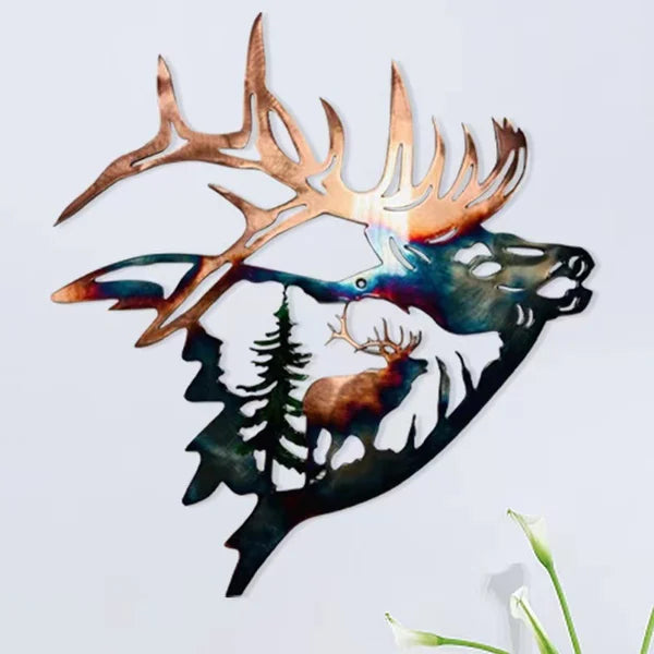 Rustic Style Wild Animals Metal Wall Decoration Art