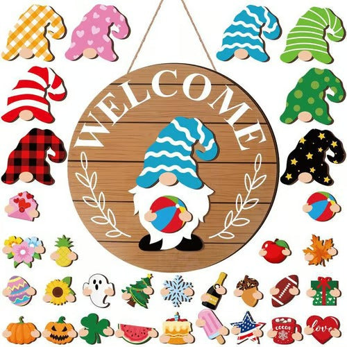 Interchangeable Year-Round Welcome Gnome