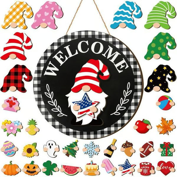 Interchangeable Year-Round Welcome Gnome
