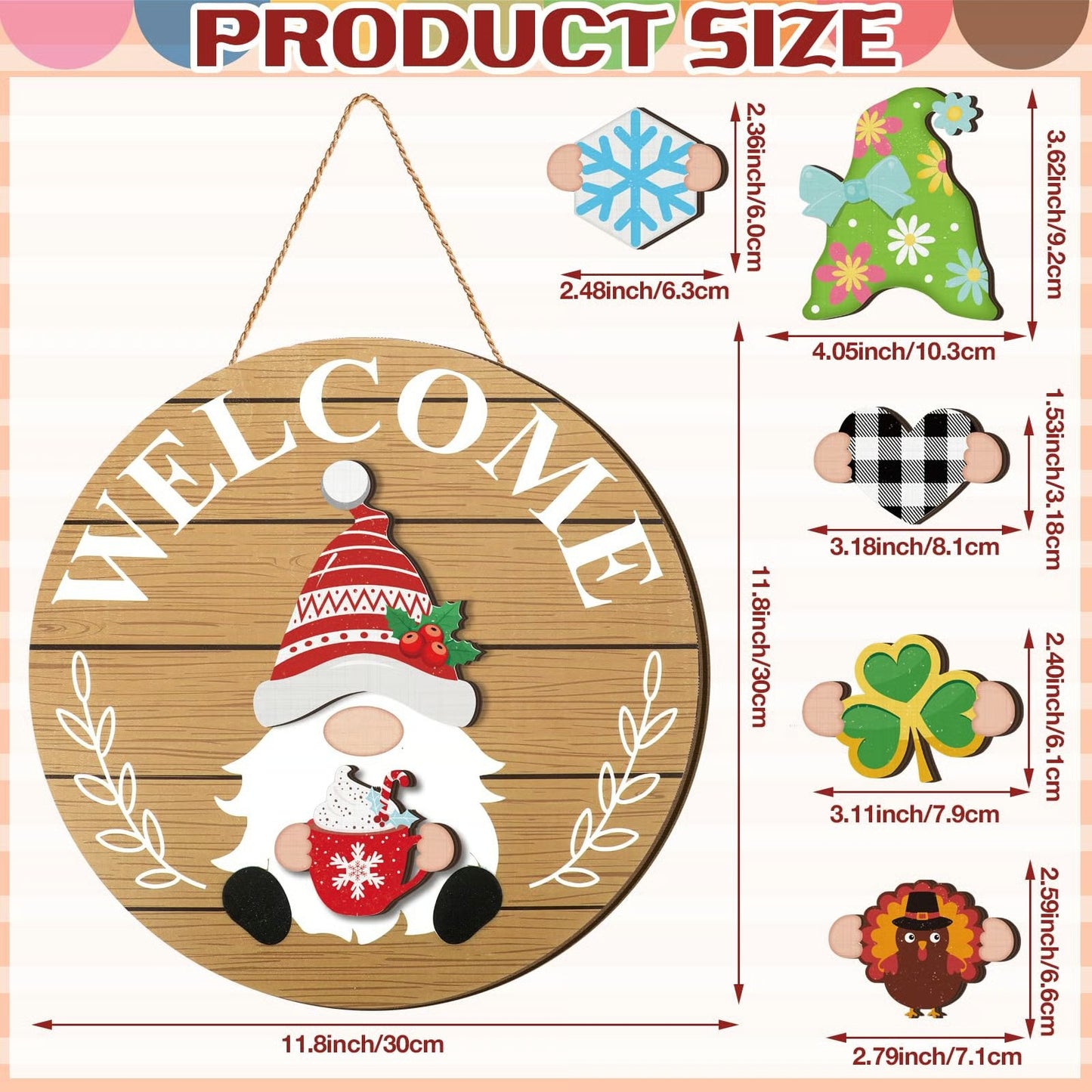 Interchangeable Year-Round Welcome Gnome