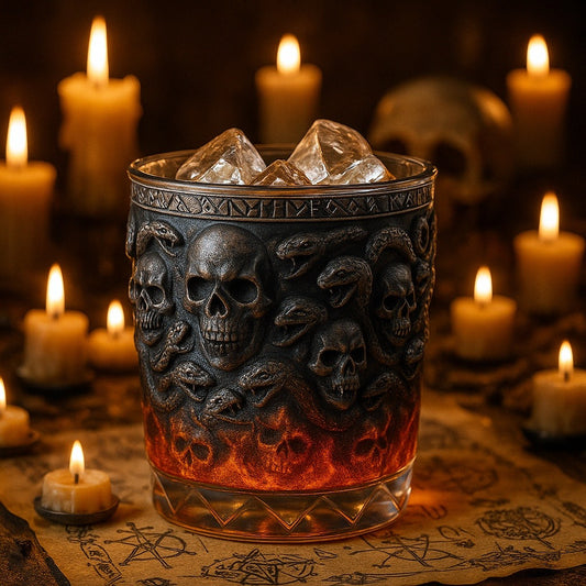 Venom and Bones Whiskey Glass