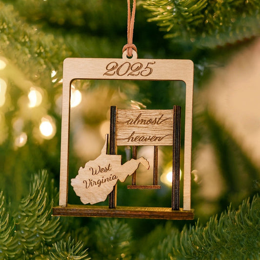 Almost Heaven West Virginia Swing Ornament