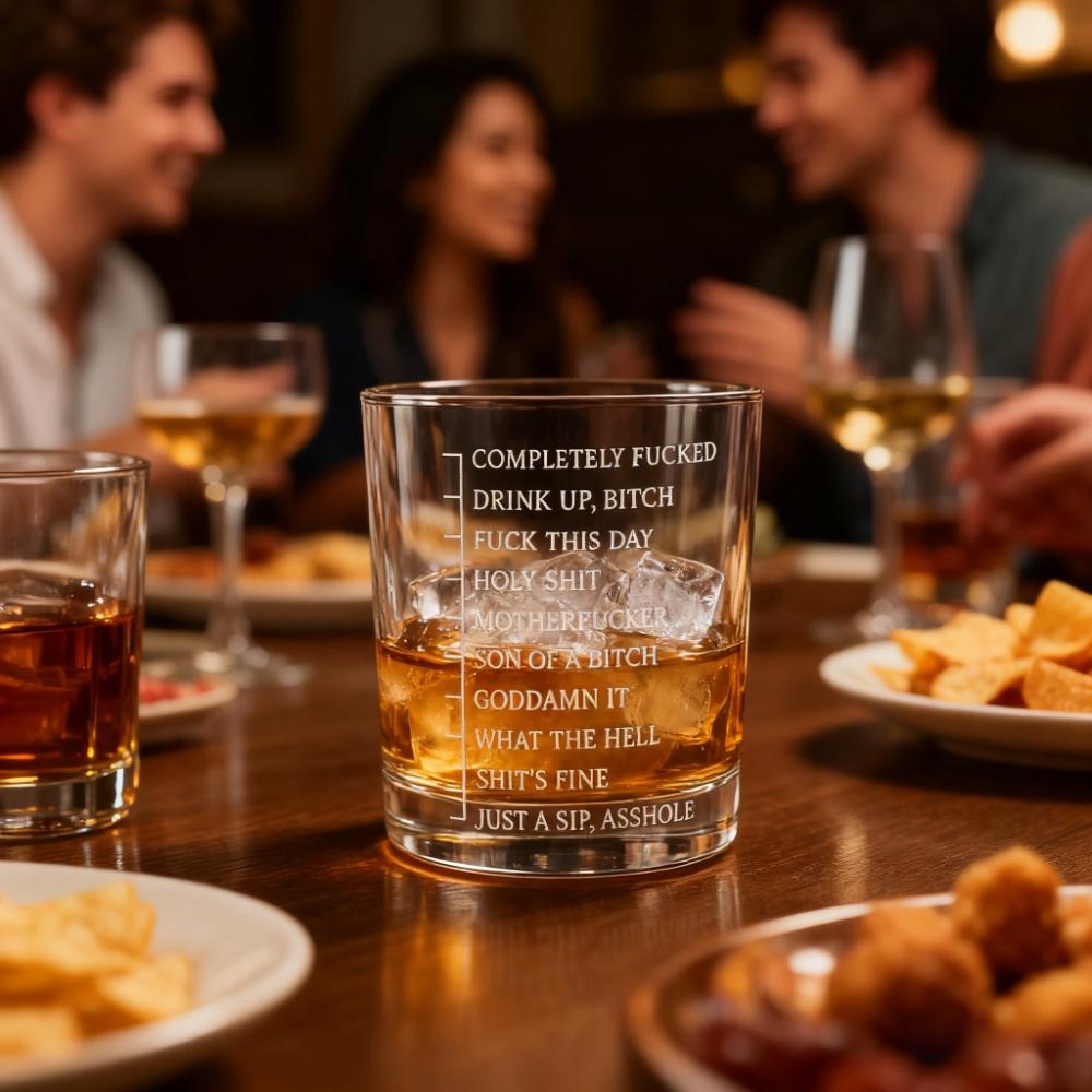 Humorous Whiskey Glass
