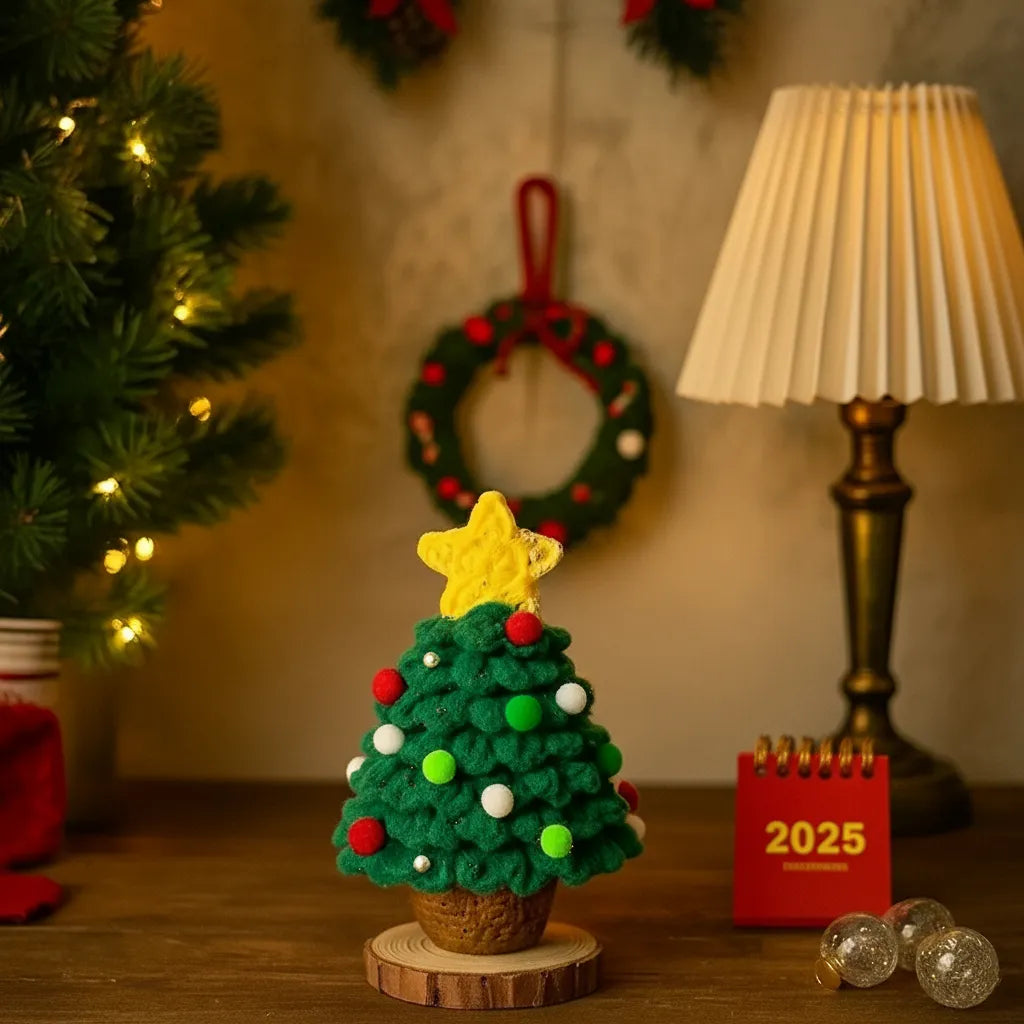 Hand-Knit Christmas Tree Decoration