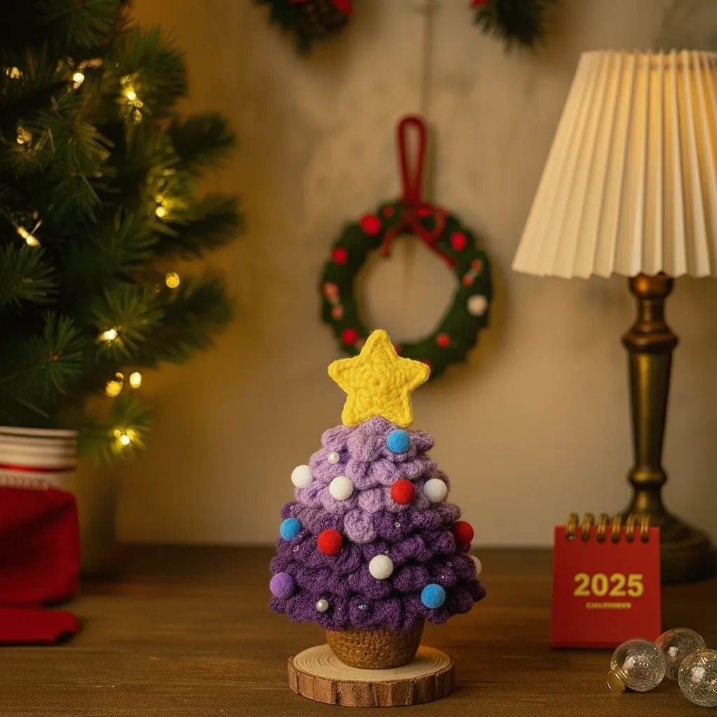 Hand-Knit Christmas Tree Decoration