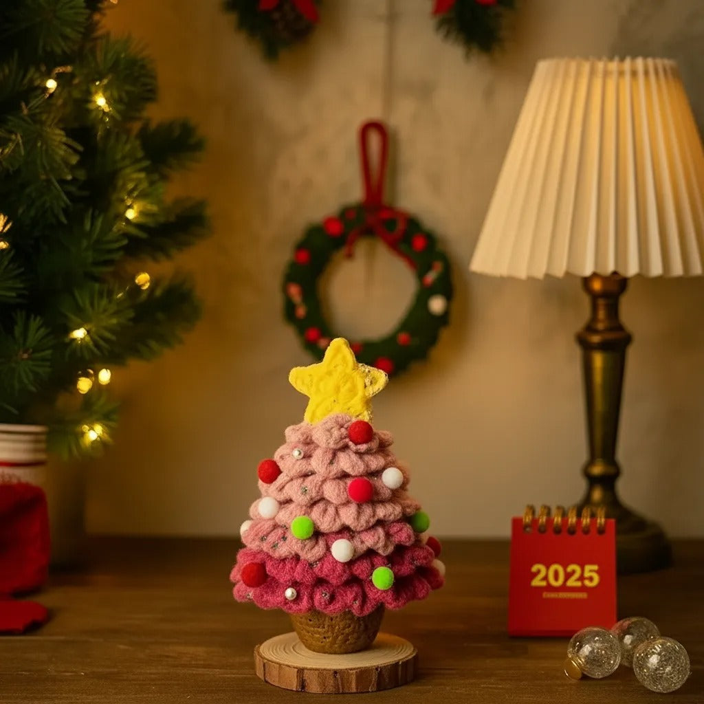 Hand-Knit Christmas Tree Decoration