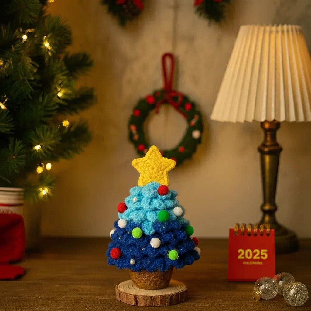 Hand-Knit Christmas Tree Decoration