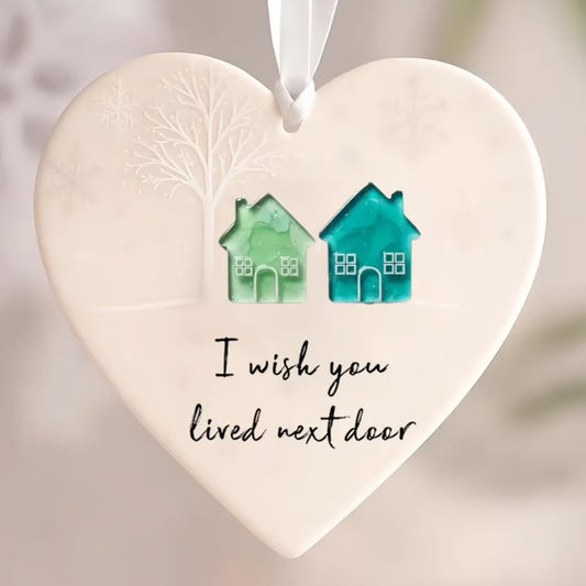 Heart-Shaped Sea Glass Hanging Ornament