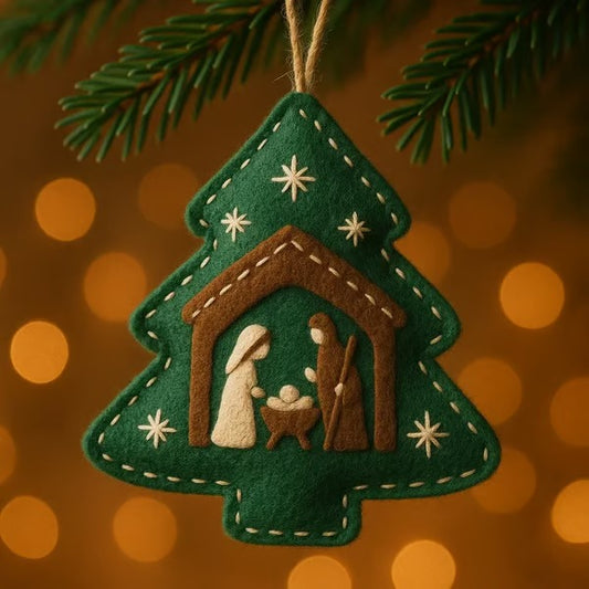 Handmade Felt Christmas Tree Ornament