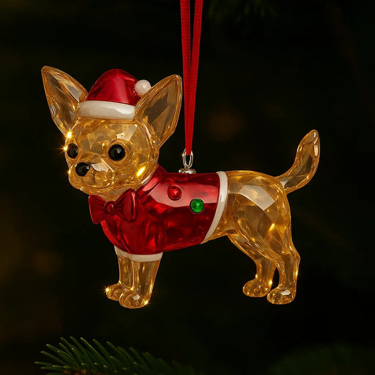 Cute Chihuahua Christmas Ornament