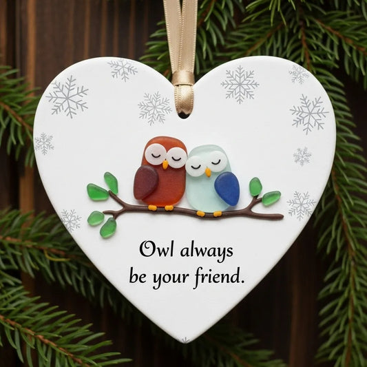 Flora and Fauna Friendship Heart Ornaments