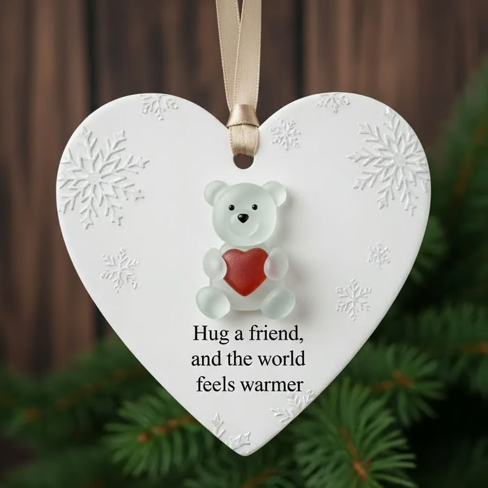 Flora and Fauna Friendship Heart Ornaments