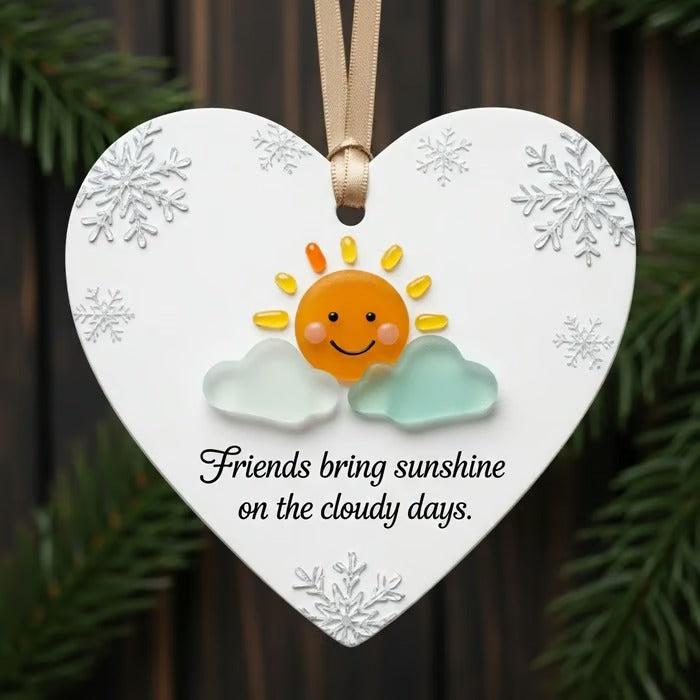 Flora and Fauna Friendship Heart Ornaments