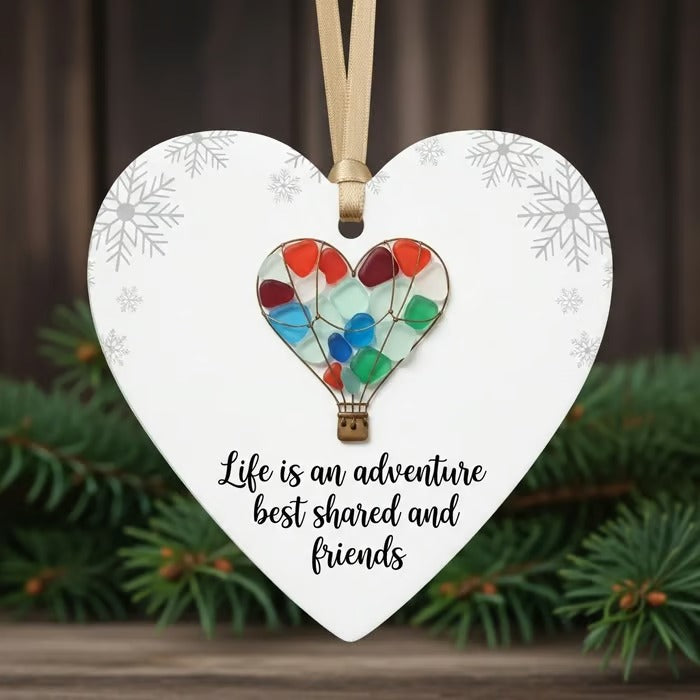 Flora and Fauna Friendship Heart Ornaments