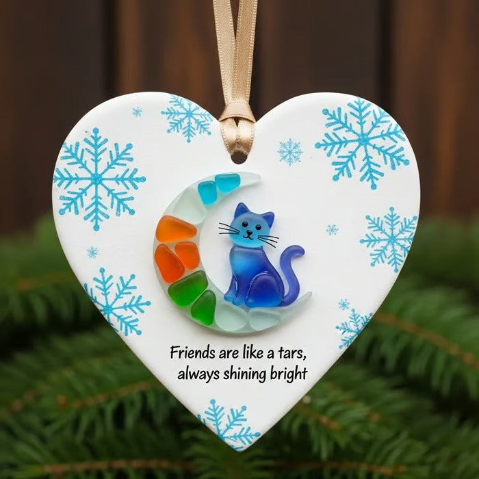 Flora and Fauna Friendship Heart Ornaments