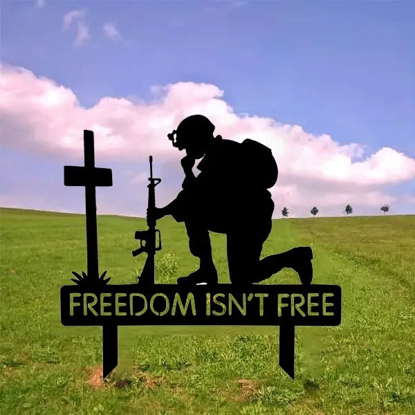 Independence Day Memorial Metal Garden Stake