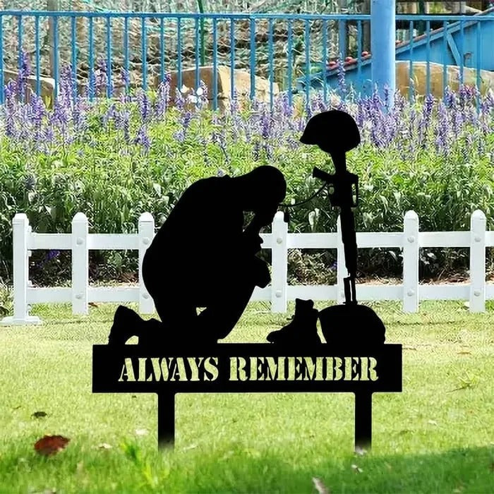 Independence Day Memorial Metal Garden Stake