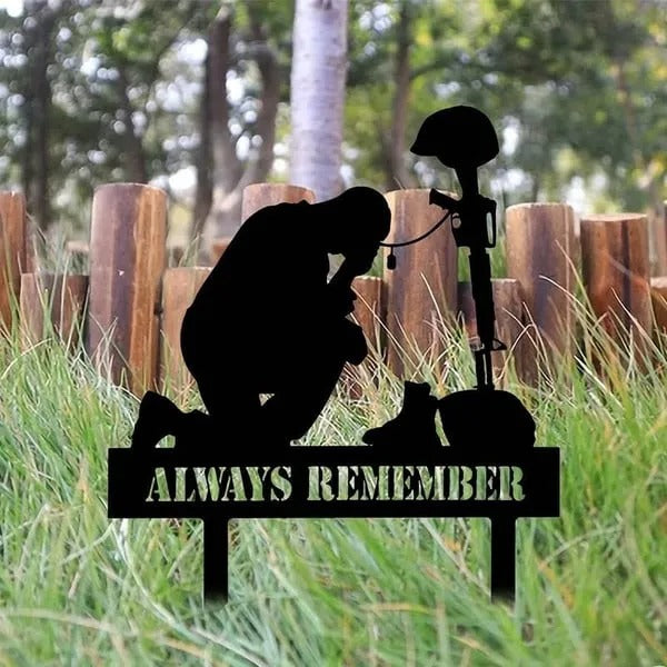 Independence Day Memorial Metal Garden Stake