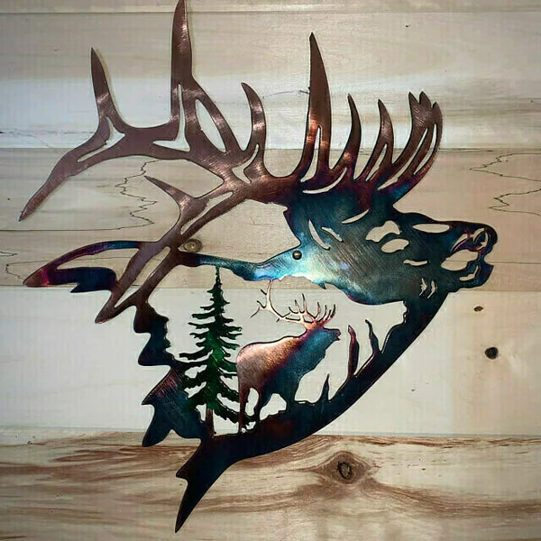 Rustic Style Wild Animals Metal Wall Decoration Art