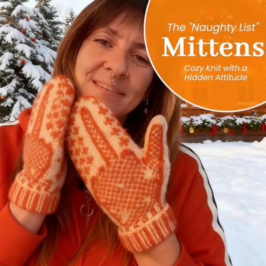 The "Naughty List" Mittens | Cozy Knit with a Hidden Attitude
