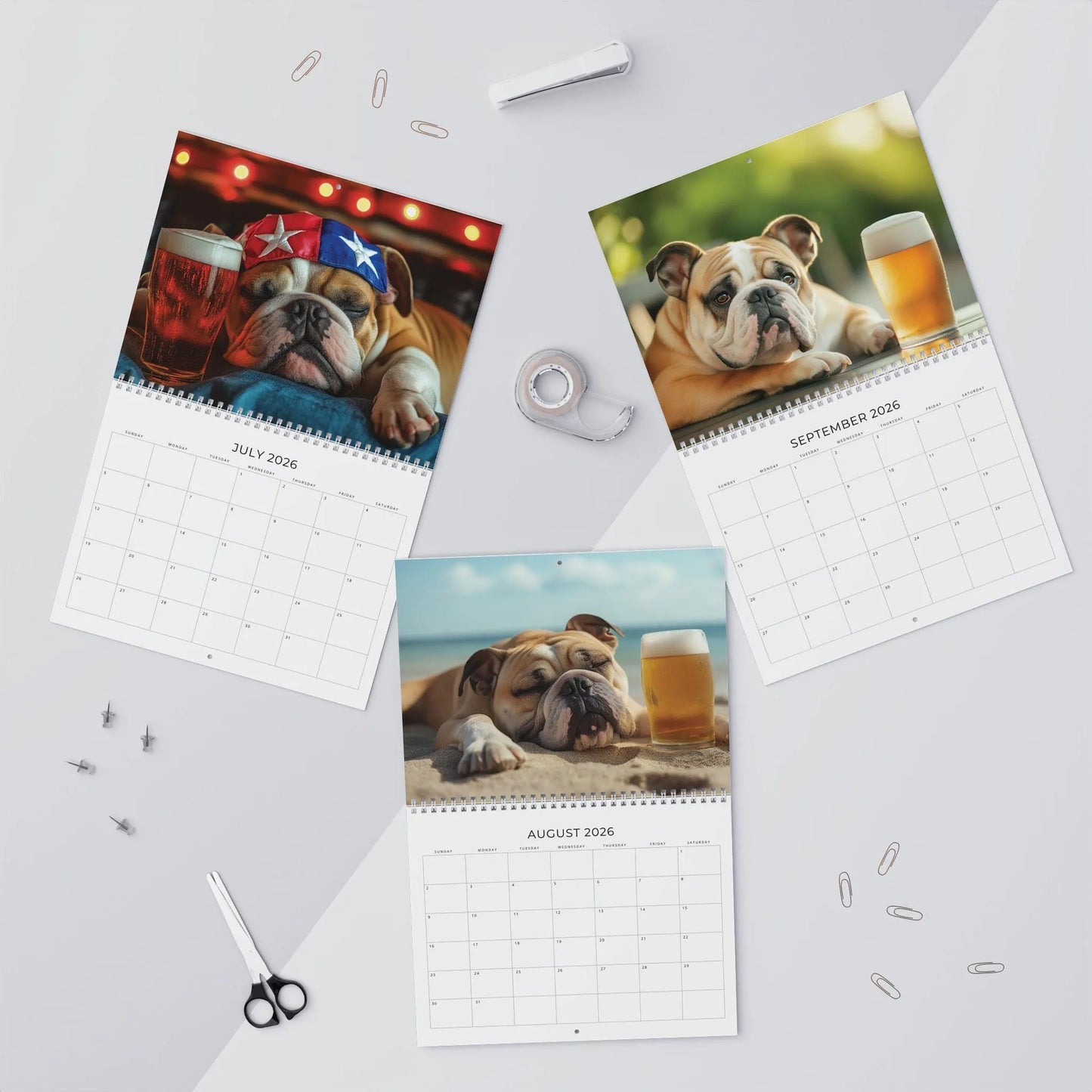 Bull Dogs and Beer 2026 Calendar