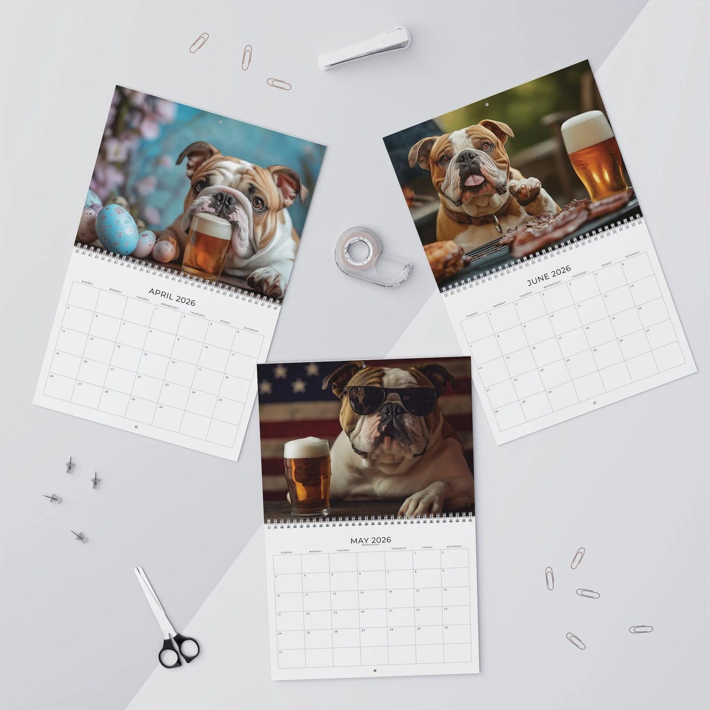 Bull Dogs and Beer 2026 Calendar