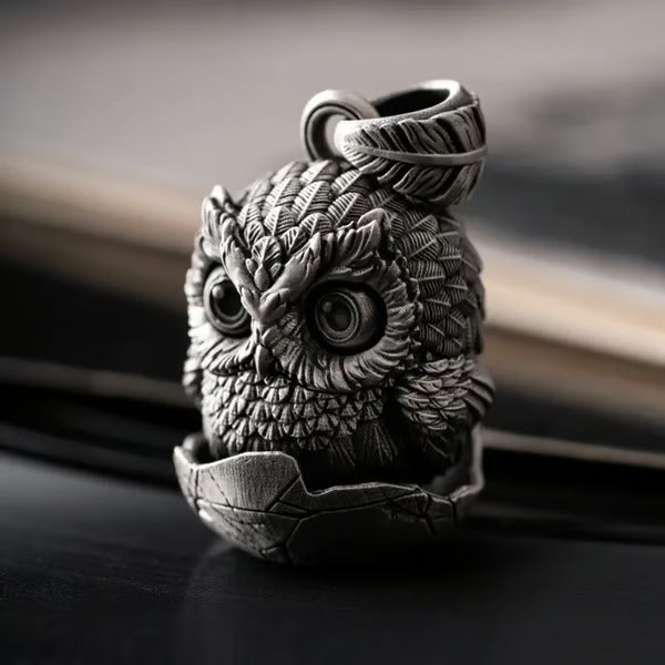 Handmade Owl Fidget Pendant