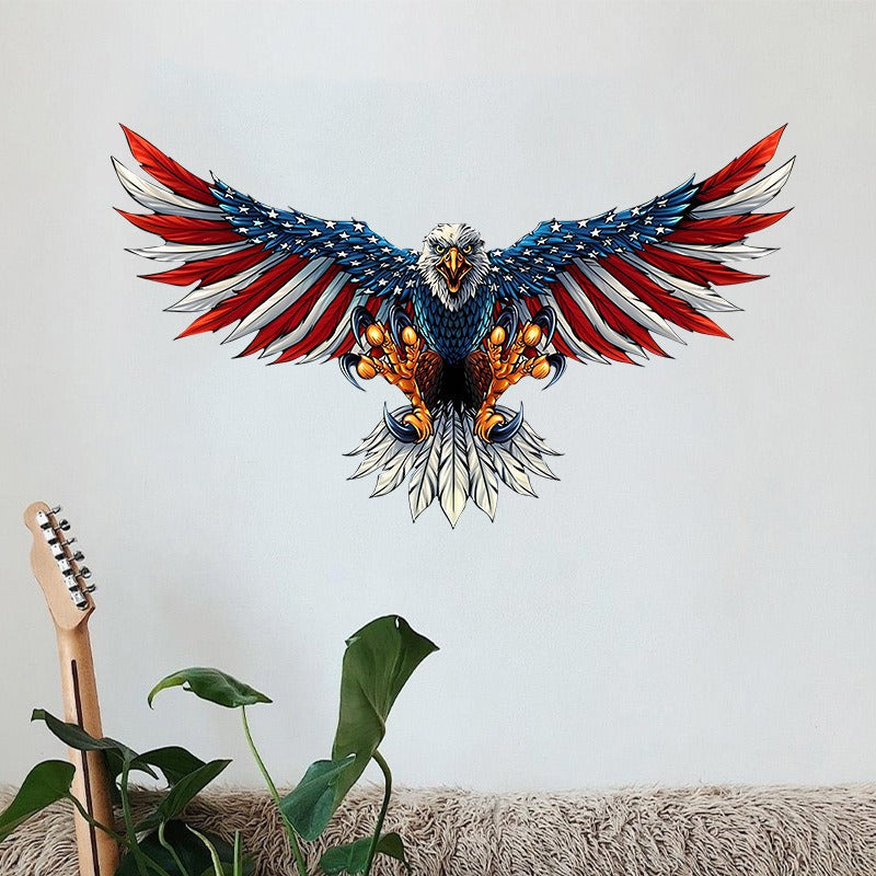Handmade Bald Eagle With Flag Wings