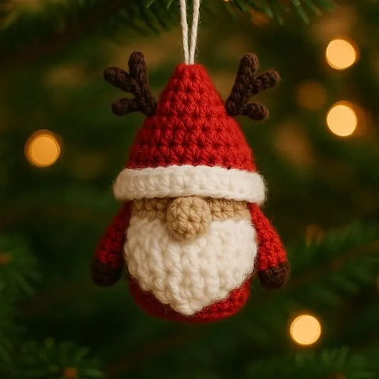 Crochet Christmas Gnome Ornament